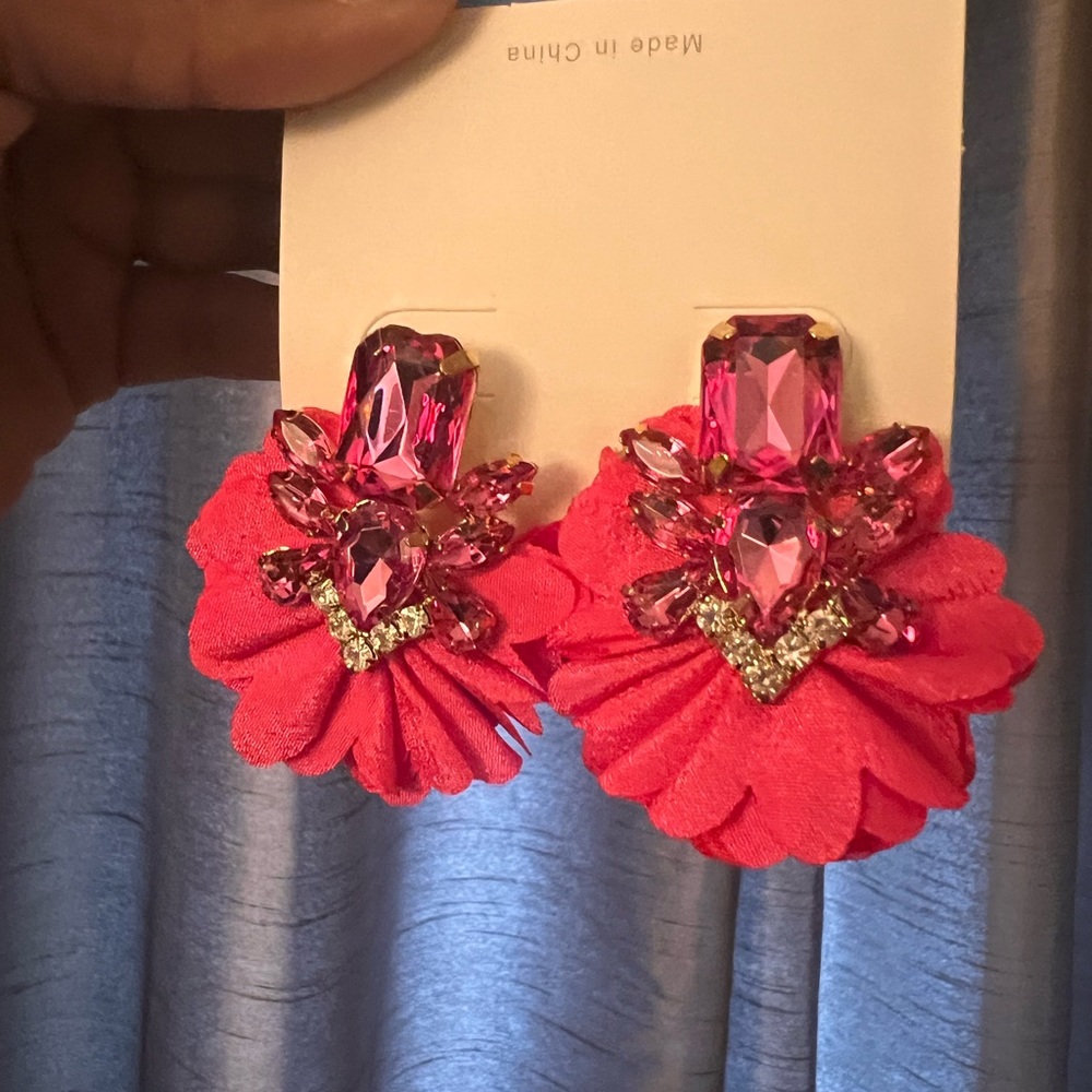 Pink earrings
